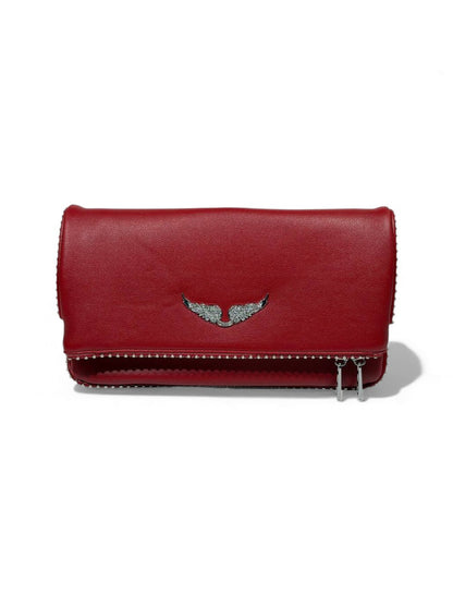 🔥 Zadig & Voltaire Rock Wallet – Red Leather Edition 🪽❤️
