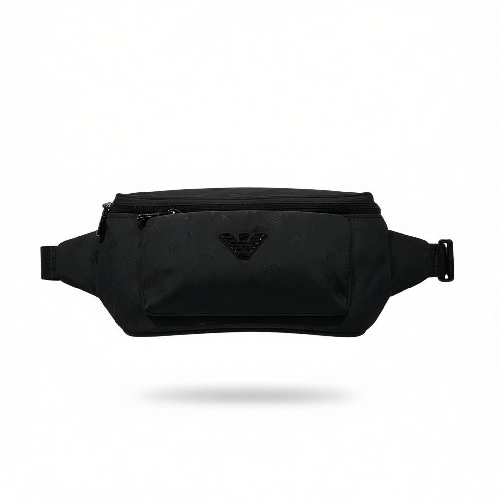Emporio Armani Black Belt Bag – Sleek, Modern & Travel-Ready 🎒✨
