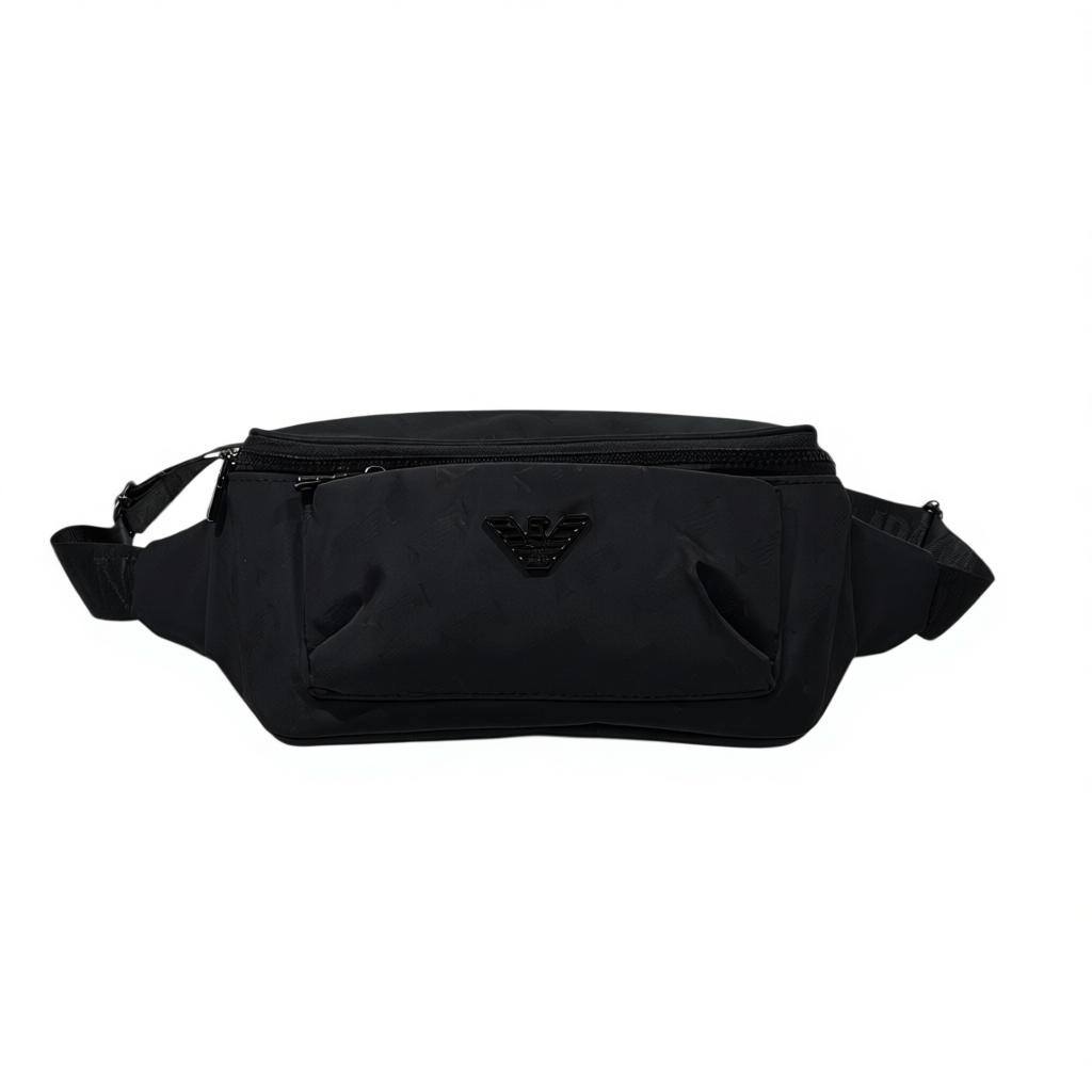 Emporio Armani Black Belt Bag – Sleek, Modern & Travel-Ready 🎒✨
