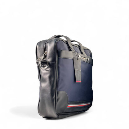 Tommy Hilfiger Navy Business Bag 💼 | Eco-Friendly & Stylish Briefcase