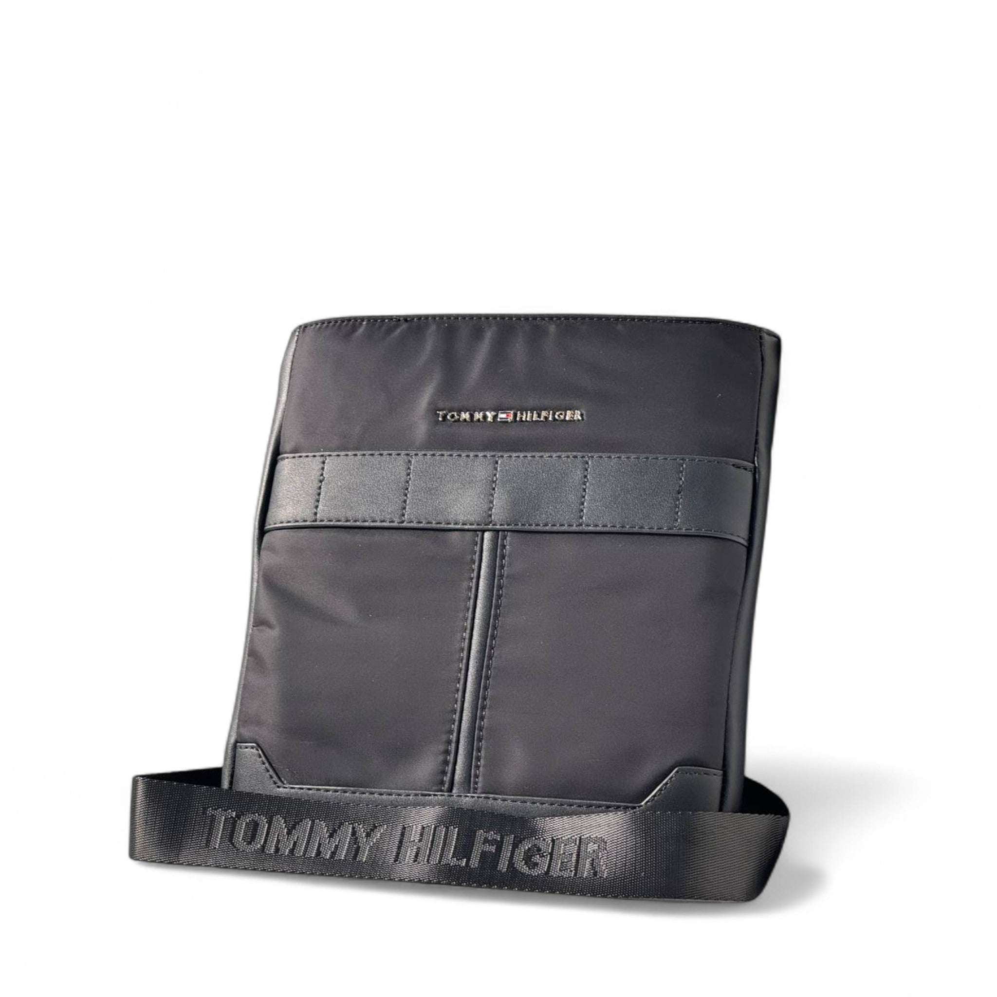 Tommy Hilfiger Black Crossbody Bag 🖤 | Minimalist Sling with Logo Strap