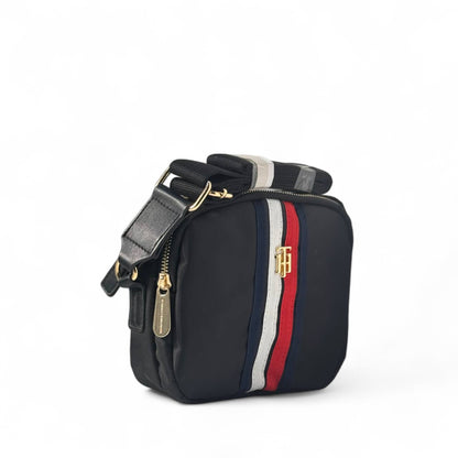 Tommy Hilfiger Mini Crossbody Bag 🇺🇸 | Gold Logo & Flag Stripe Design