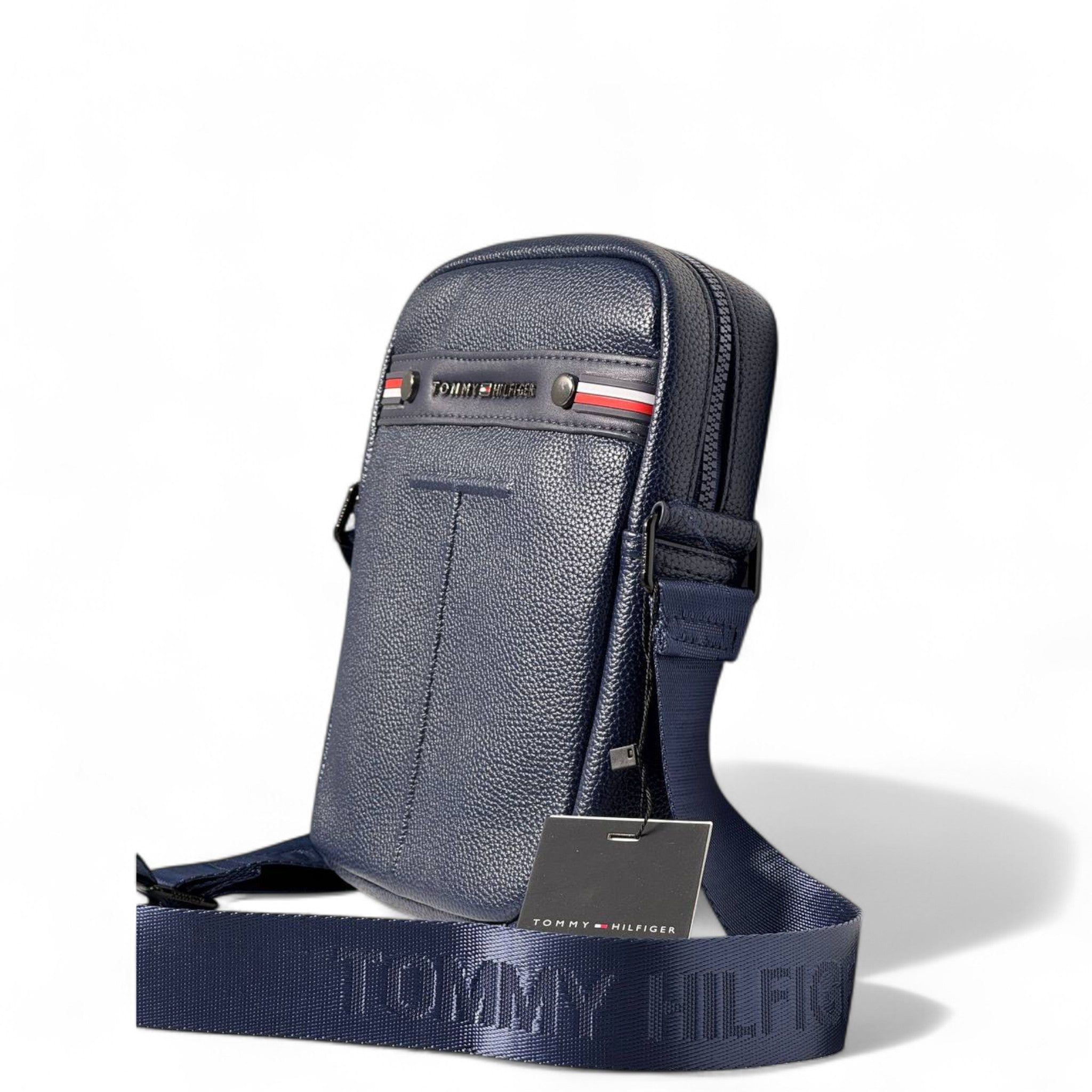 Tommy Hilfiger Navy Crossbody Bag 💙 | Pebbled Texture & Bold Logo Strap