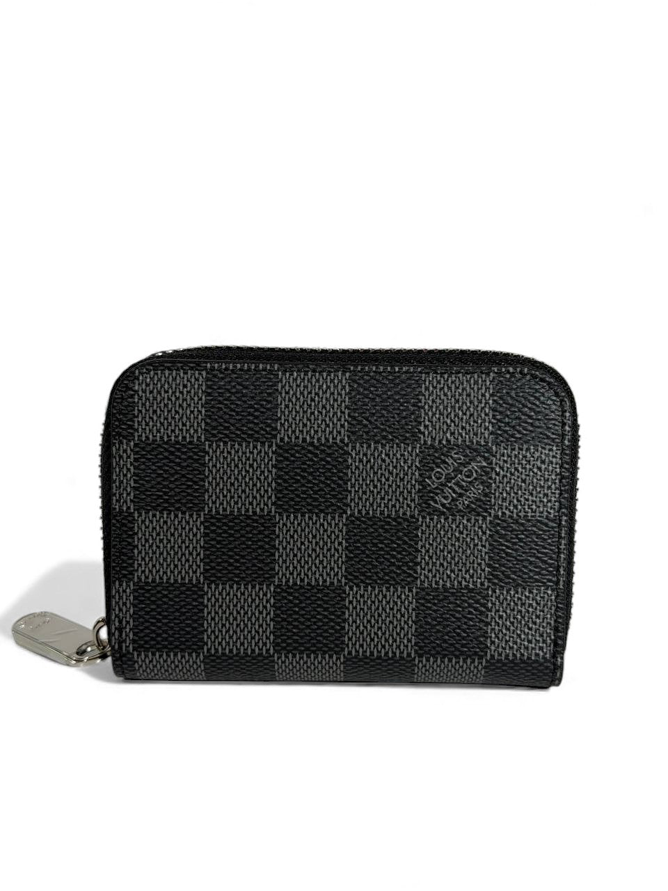 Louis Vuitton Damier Graphite Zipped Wallet 🖤⚫ | Classic Checkered Mini Wallet