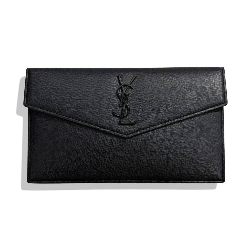 Saint Laurent YSL Kate Envelope Clutch – All Black 🖤✨ | Matte Monogram Luxury Bag