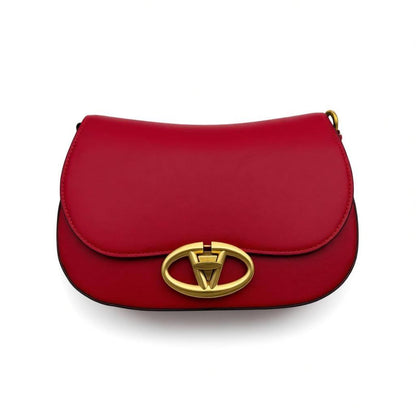Valentino VLogo Signature Shoulder Bag – Red & Gold ❤️✨ | Luxury Crossbody