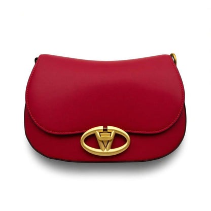Valentino VLogo Signature Shoulder Bag – Red & Gold ❤️✨ | Luxury Crossbody