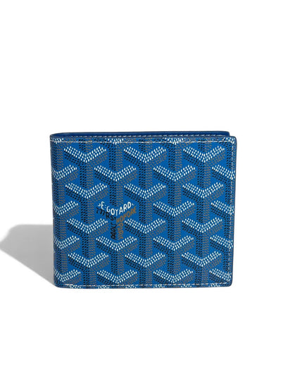 Goyard Saint-Honoré Blue Card Holder Wallet – Luxury Patterned Leather 💙