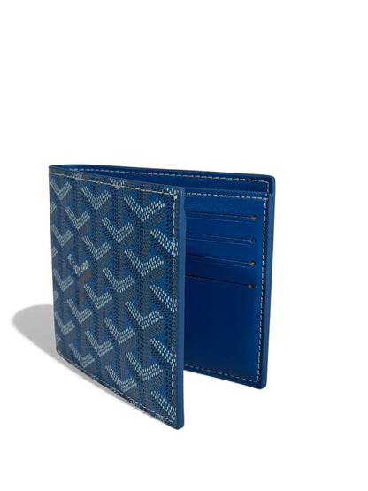Goyard Saint-Honoré Blue Card Holder Wallet – Luxury Patterned Leather 💙