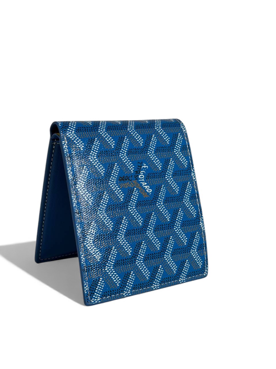 Goyard Saint-Honoré Blue Card Holder Wallet – Luxury Patterned Leather 💙