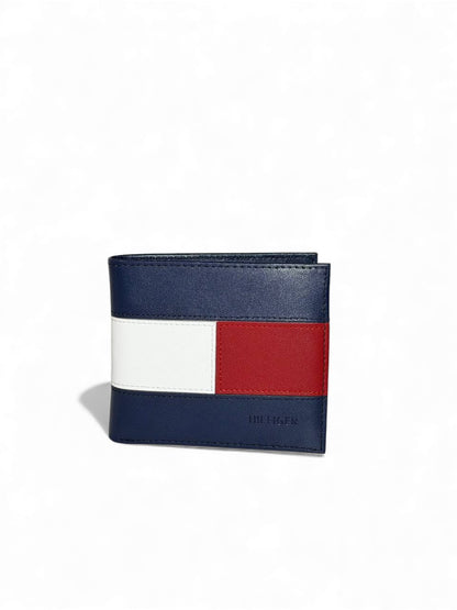 Tommy Hilfiger Flag Leather Wallet 🇺🇸🔥 | Premium Tri-Color Edition