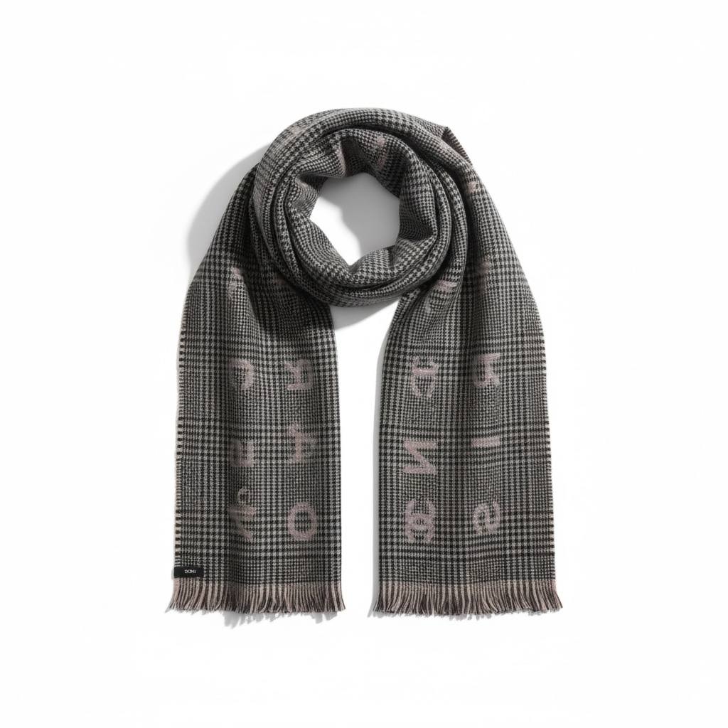 🖤 Chanel Signature Monogram Wool Scarf – Luxury Winter Icon 🧣✨