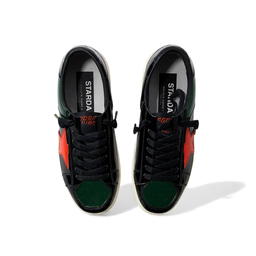 ✨ Golden Goose Star Sneaker – Black, Green & Red Edition ⭐🔥