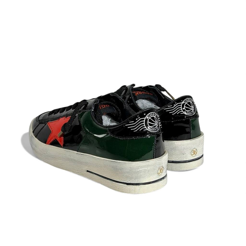 ✨ Golden Goose Star Sneaker – Black, Green & Red Edition ⭐🔥