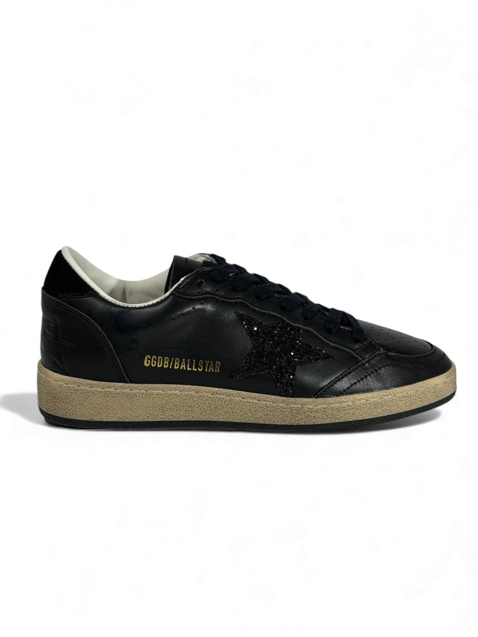 ✨ Golden Goose Black Leather Star Sneakers – Classic Distressed Edition ⭐🖤