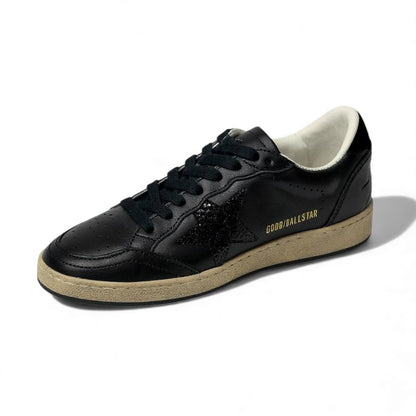 ✨ Golden Goose Black Leather Star Sneakers – Classic Distressed Edition ⭐🖤