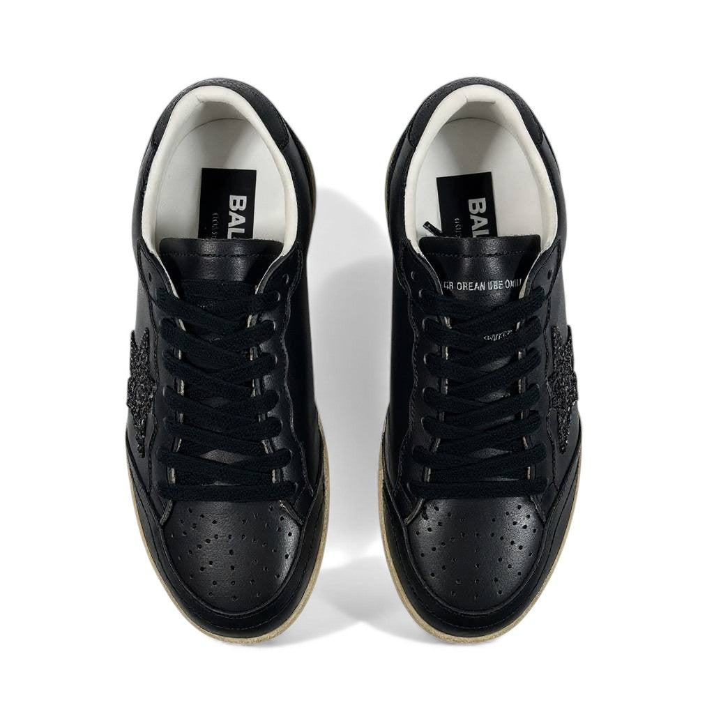 ✨ Golden Goose Black Leather Star Sneakers – Classic Distressed Edition ⭐🖤