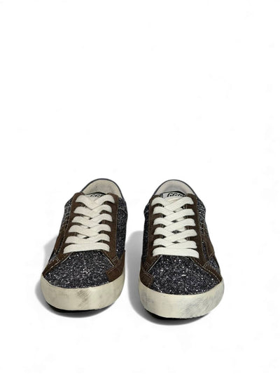 ✨ Golden Goose Glitter Star Sneakers – Black Silver Sparkle Edition ⭐✨