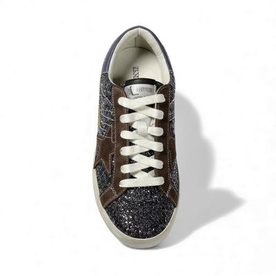 ✨ Golden Goose Glitter Star Sneakers – Black Silver Sparkle Edition ⭐✨