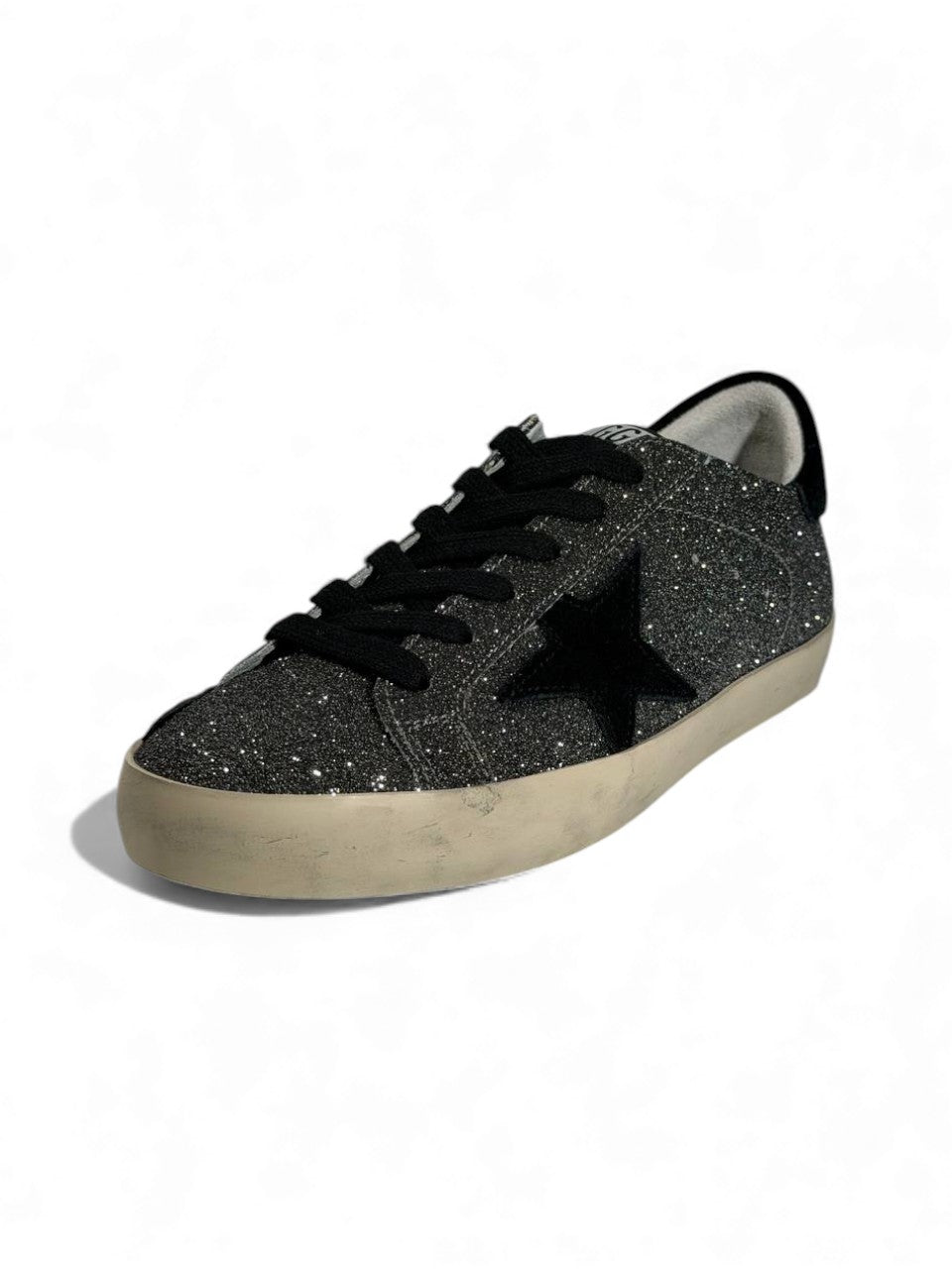 ✨ Golden Goose Black Glitter Star Sneakers – Midnight Sparkle Edition ⭐🖤✨