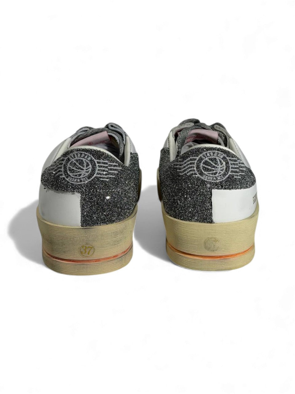 ✨ Golden Goose Stardan Glitter Sneakers – Black & White Retro Luxe Edition ⭐✨