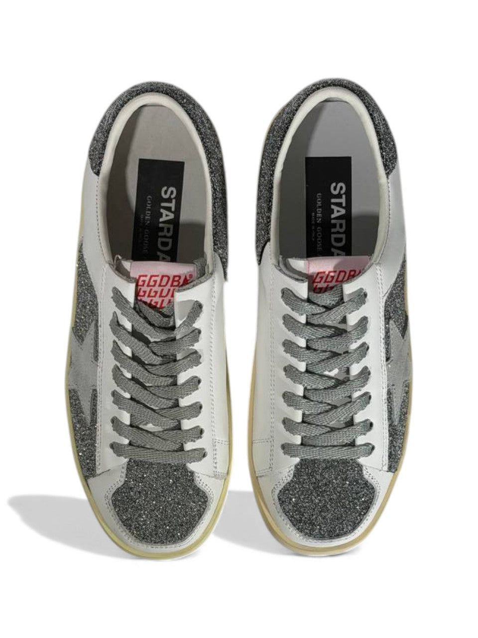 ✨ Golden Goose Stardan Glitter Sneakers – Black & White Retro Luxe Edition ⭐✨