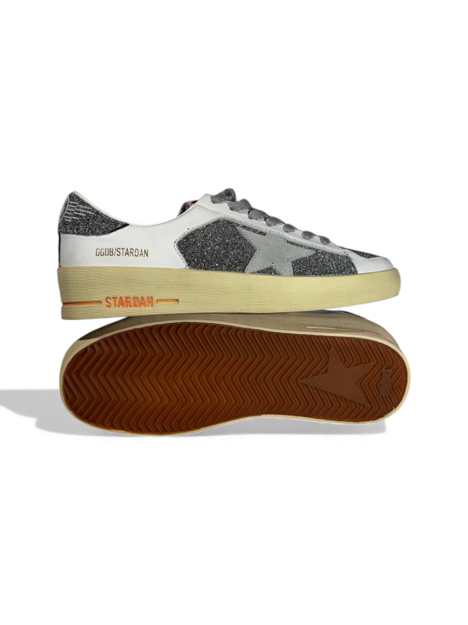 ✨ Golden Goose Stardan Glitter Sneakers – Black & White Retro Luxe Edition ⭐✨