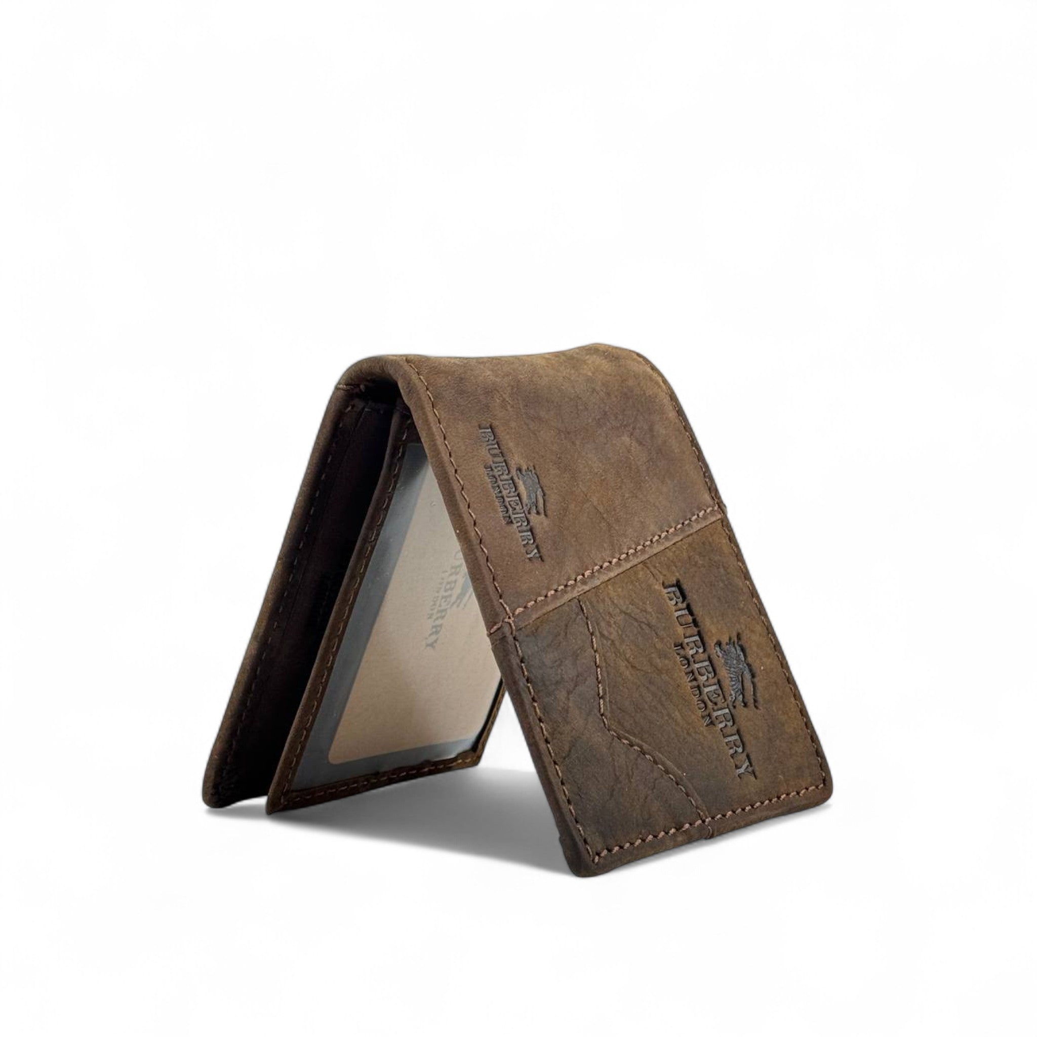 🤎 Burberry London Vintage Leather Wallet – Brown Classic