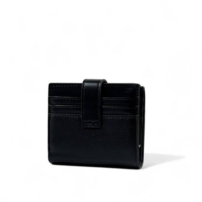 🖤 Tommy Hilfiger Black Leather Wallet – Strap Closure