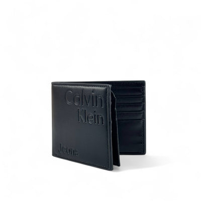 Calvin Klein Jeans Black Leather Wallet – Embossed Logo