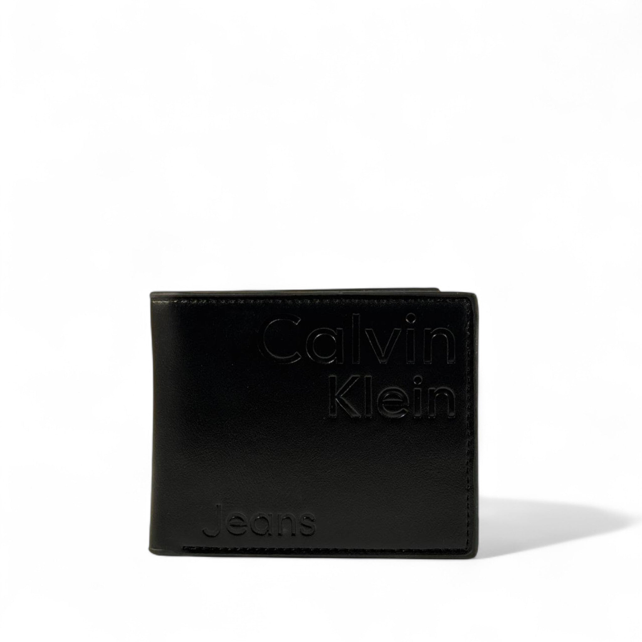 🖤 Calvin Klein Jeans Black Leather Wallet – Embossed Logo