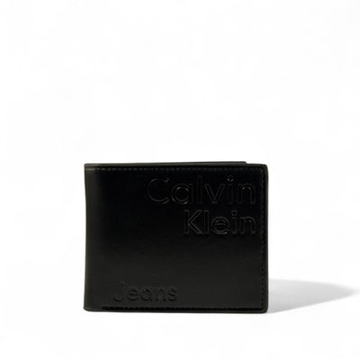 Calvin Klein Jeans Black Leather Wallet – Embossed Logo