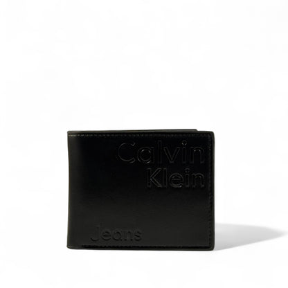 🖤 Calvin Klein Jeans Black Leather Wallet – Embossed Logo