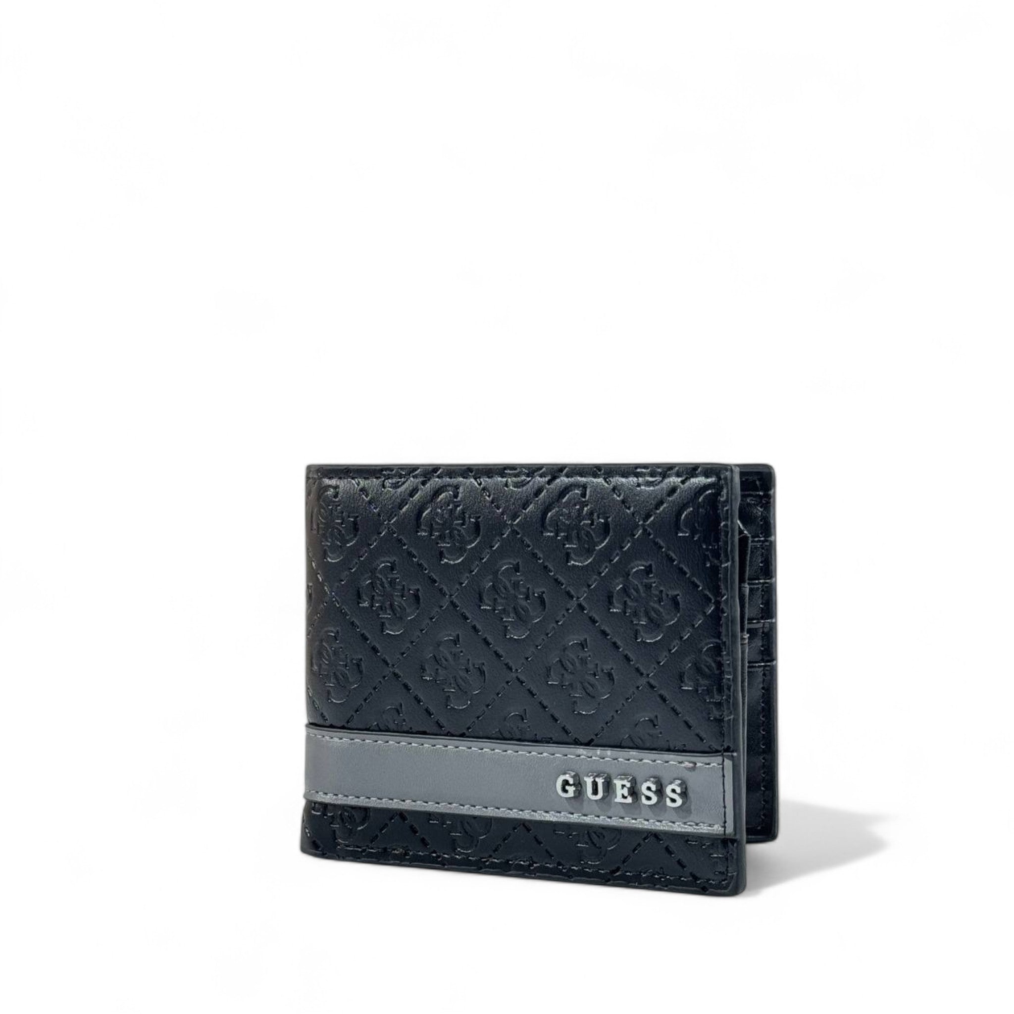 🖤 Guess Black Embossed Leather Wallet – Signature Logo Design