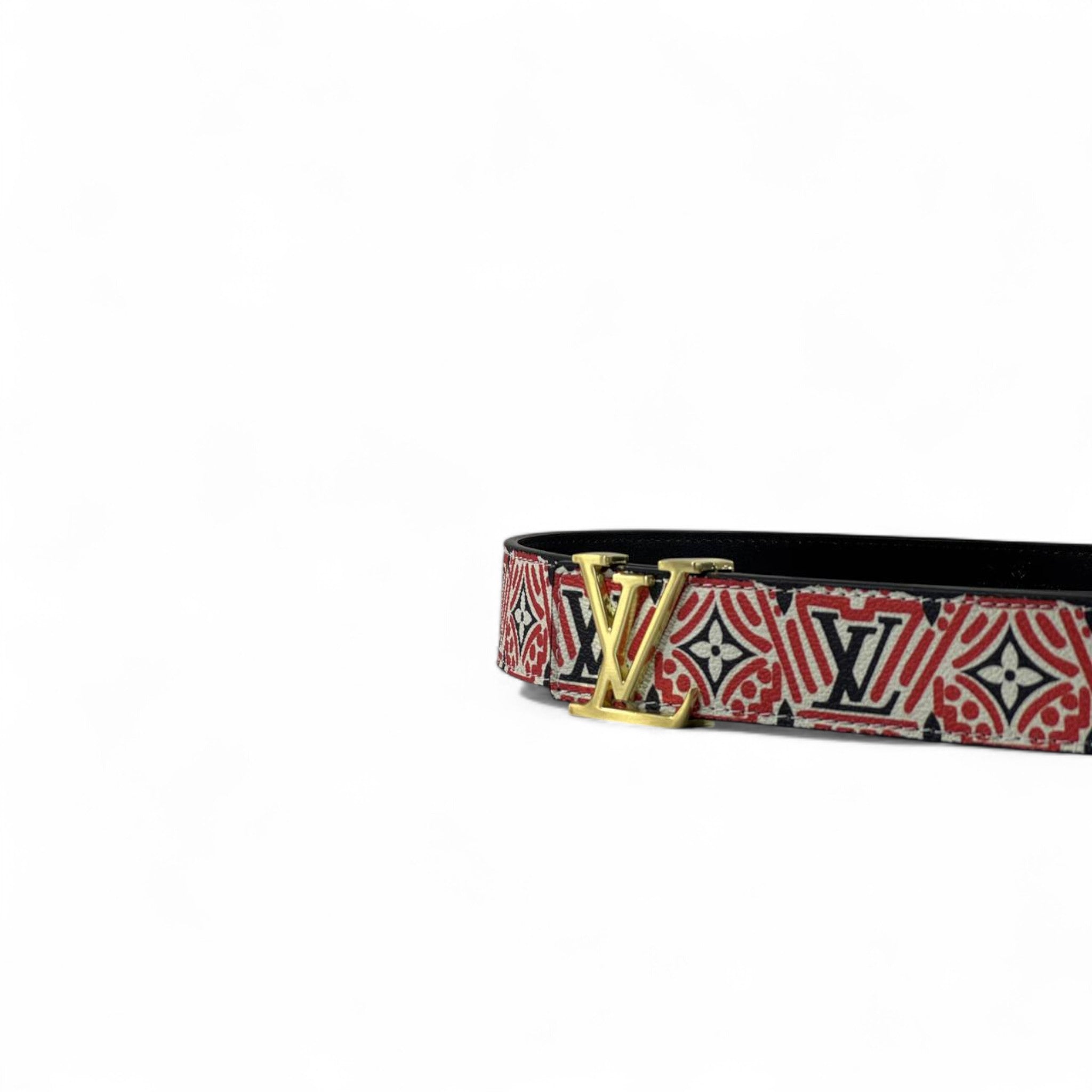 🔴 Louis Vuitton Monogram Canvas Belt – LV Gold Buckle | 115 cm
