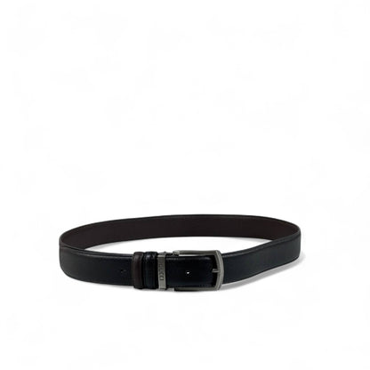 🖤 Gucci Black Leather Belt – Classic Silver Buckle | 125 cm