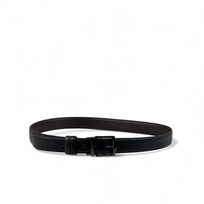 🤎 Burberry Reversible Leather Belt – Black & Brown with Logo Buckle | 120 cm