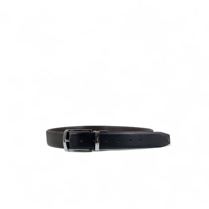🖤 Levi’s Black Leather Belt – Classic Silver Buckle | 115 cm