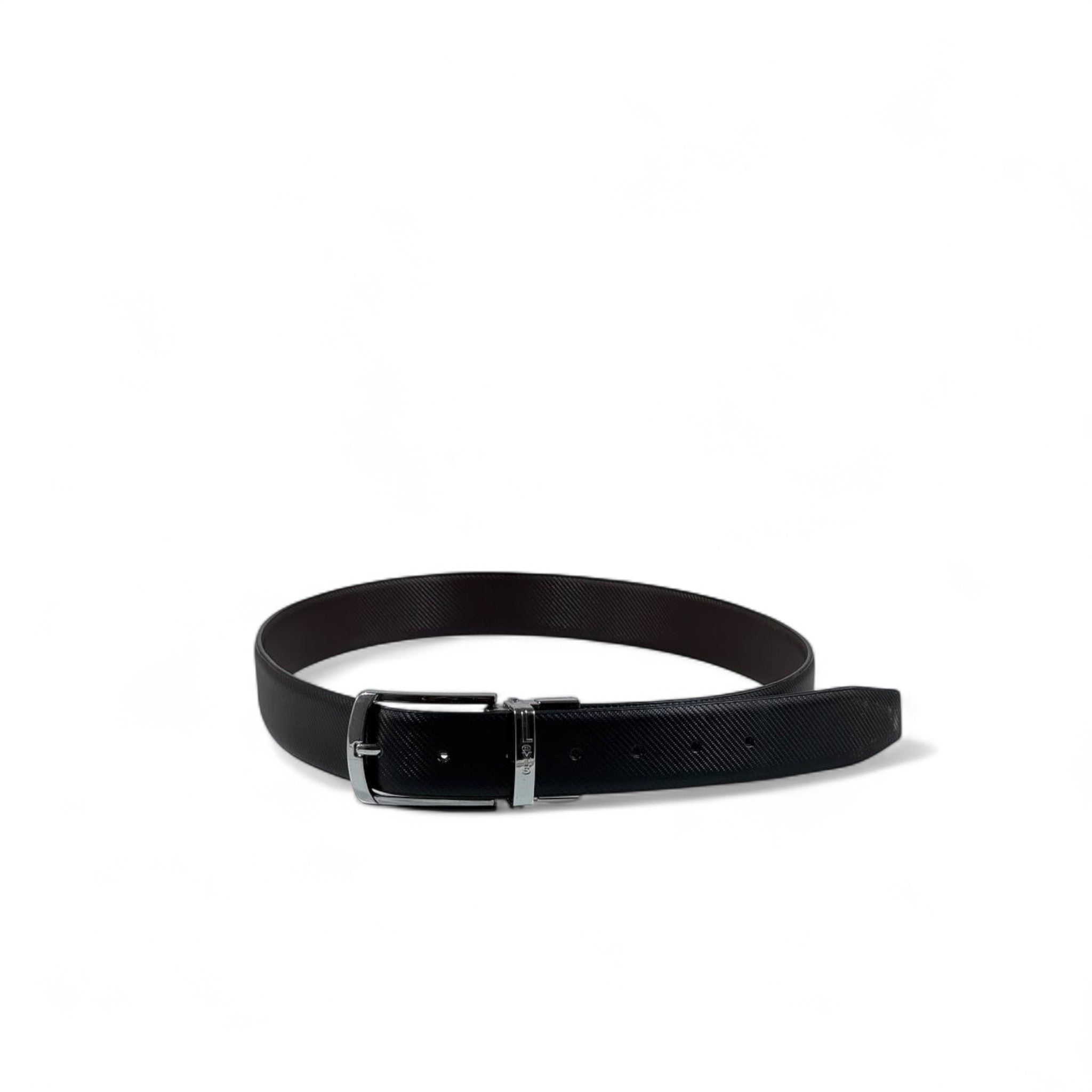🖤 Levi’s Black Leather Belt – Classic Silver Buckle | 115 cm
