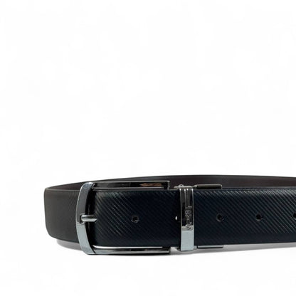 🖤 Levi’s Black Leather Belt – Classic Silver Buckle | 115 cm