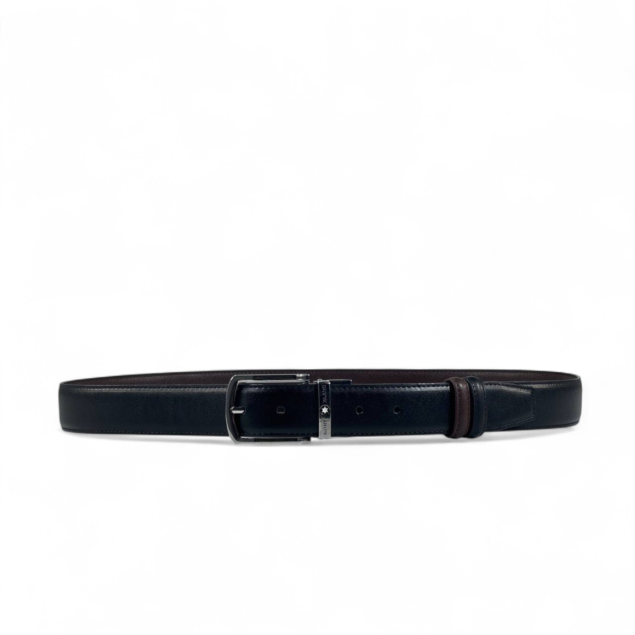 Montblanc Black Leather Belt | 115 cm