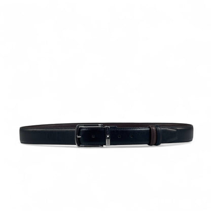 Montblanc Black Leather Belt | 115 cm