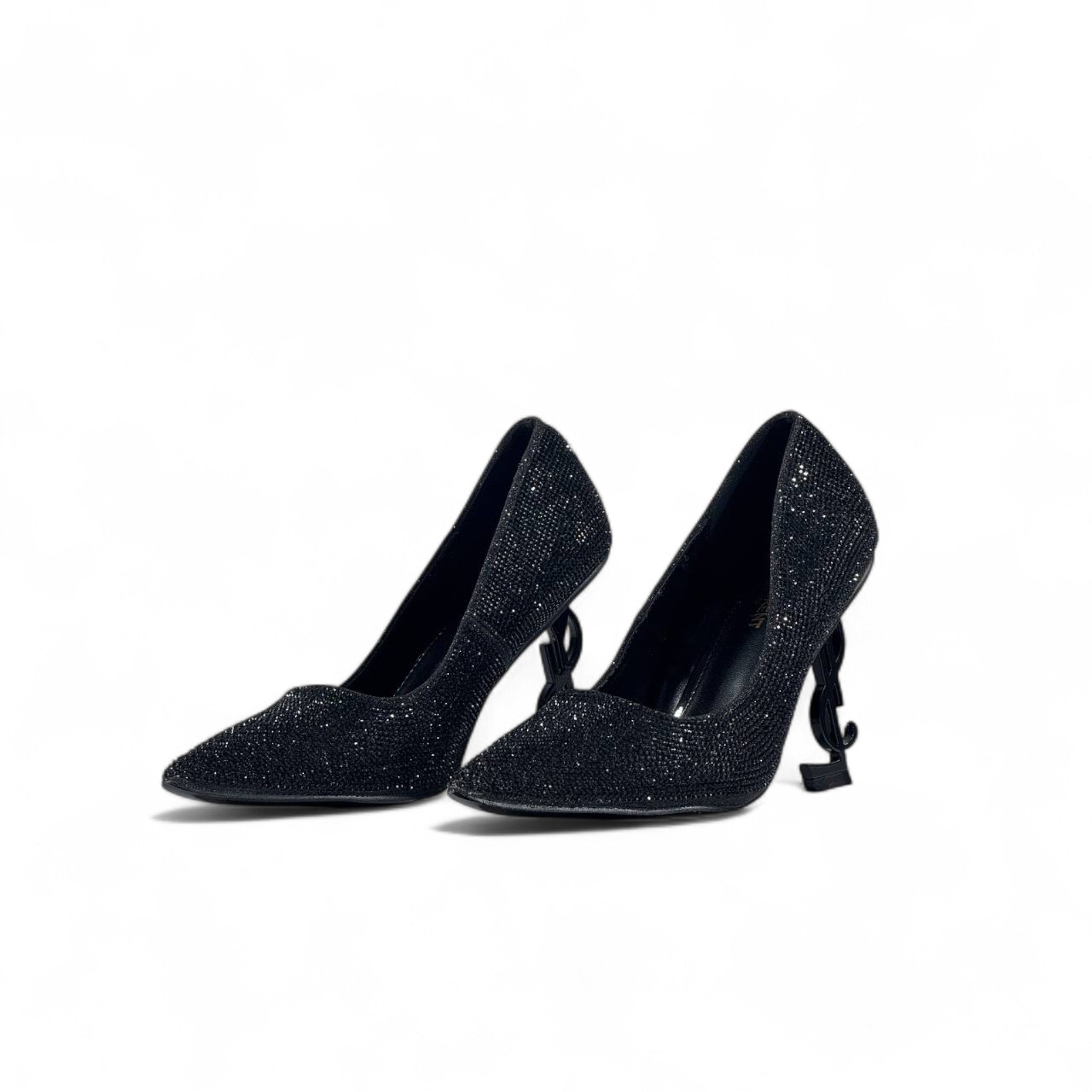 👠✨ Saint Laurent Black Crystal Pumps ✨🖤💎