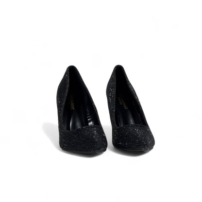 👠✨ Saint Laurent Black Crystal Pumps ✨🖤💎