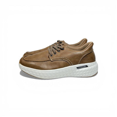 Skechers Ultra Light Leather Sneakers – Brown Casual Comfort Shoes 👞✨ | Lightweight Everyday Walking Shoes