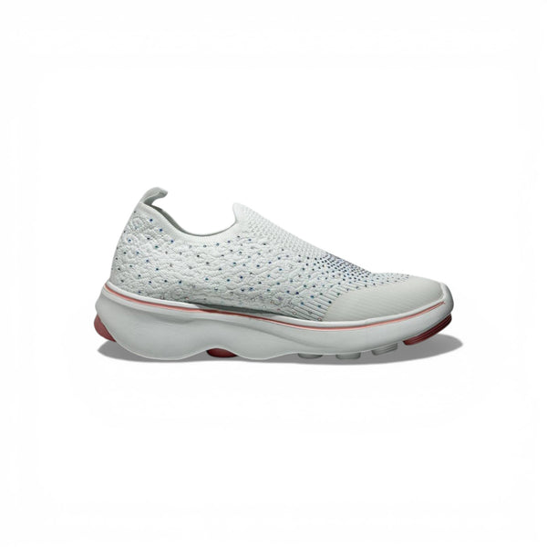 Skechers Crystal Slip-On Sneakers – White Sparkle Comfort Shoes | Lightweight Breathable Walking Trainers