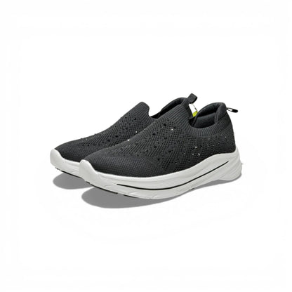Skechers Crystal Slip-On Sneakers – Black Sparkle Comfort Shoes ✨🖤 | Lightweight Breathable Walking Trainers