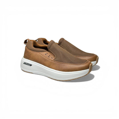 Skechers UltraLight Slip-On Sneakers – Brown Casual Comfort Shoes 👟✨ | Lightweight Everyday Walking Trainers