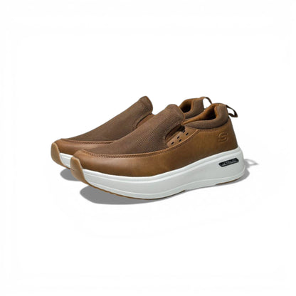 Skechers UltraLight Slip-On Sneakers – Brown Casual Comfort Shoes 👟✨ | Lightweight Everyday Walking Trainers