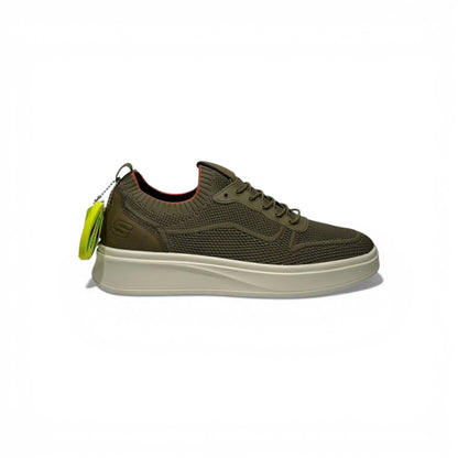 Skechers Mesh Lace-Up Sneakers – Olive Green Comfort Trainers 👟🌿 | Lightweight Breathable Casual Walking Shoes
